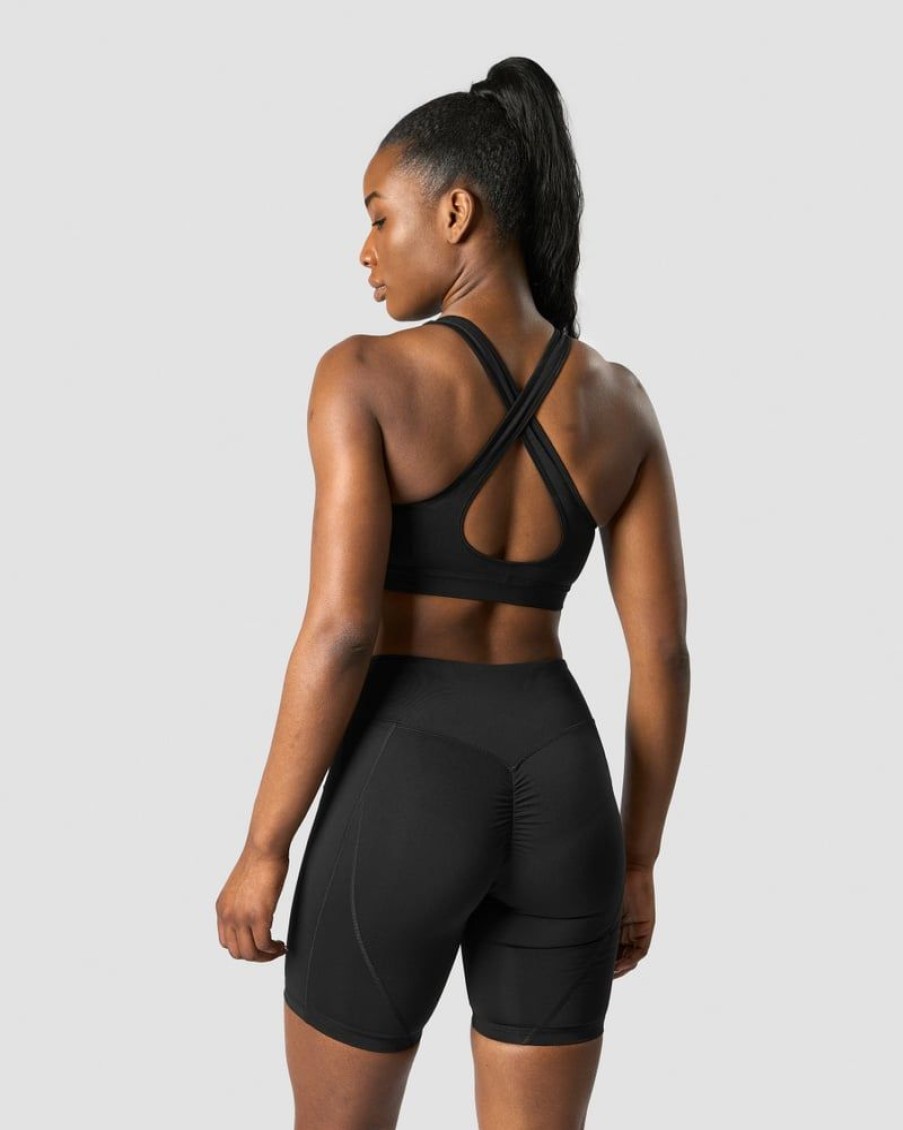 Damer ICIW Sports-Bh'Er | Scrunch Sports Bra Black Wmn