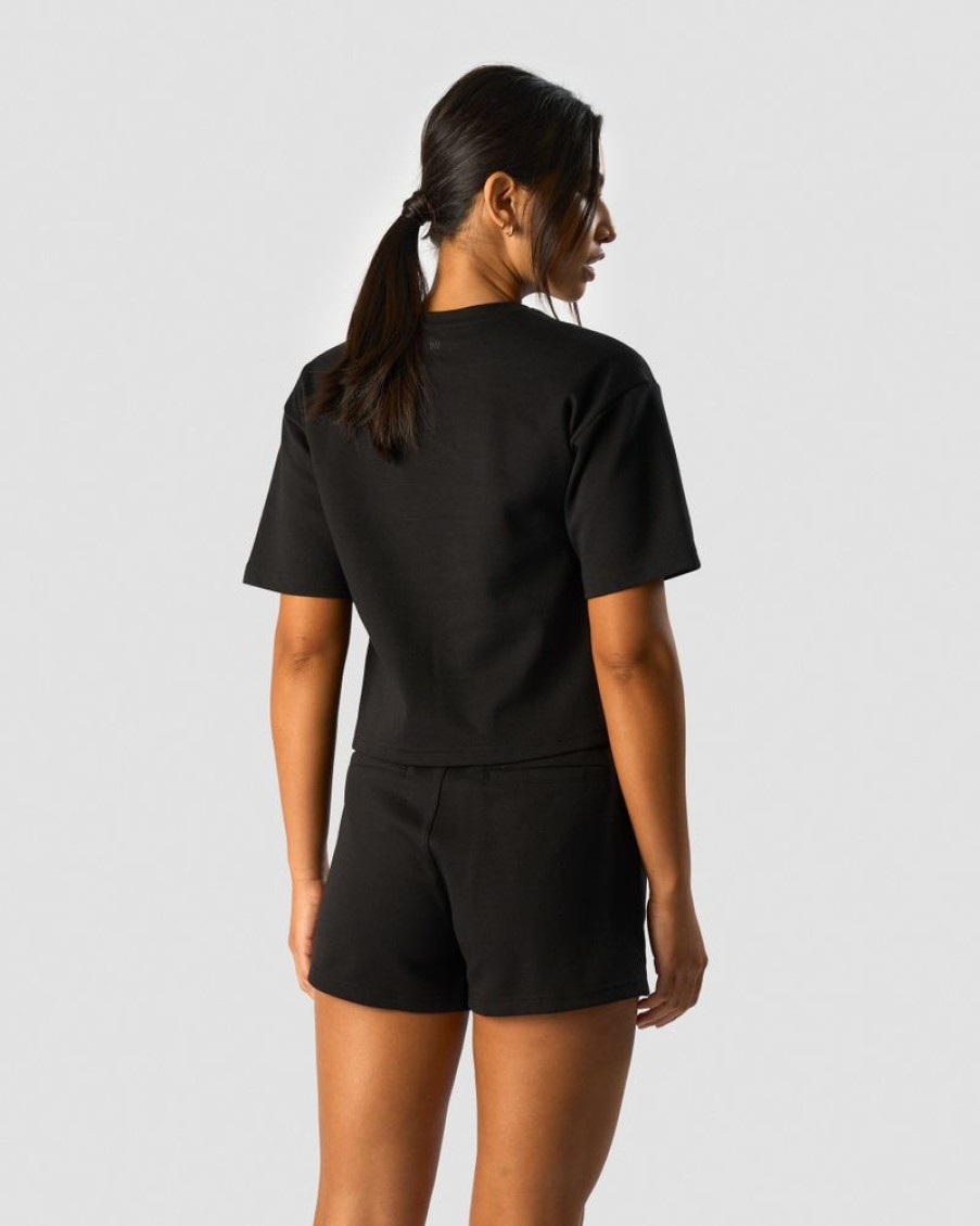 Damer ICIW T-Shirts | Revive Heavy Cropped T-Shirt Wmn Black