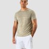 Herrer ICIW T-Shirts | Workout Mesh T-Shirt Men Light Green Melange