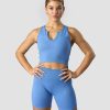 Damer ICIW Seamless Traeningstoj | Ribbed Define Seamless Tank Top Pacific Blue