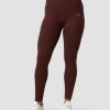 Damer ICIW Tights & Leggings | Ribbed Define Seamless Pocket Tights Warm Brown