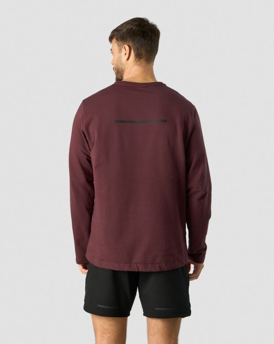 Herrer ICIW Langaermede Trojer | Stride Sweatshirt Men Burgundy