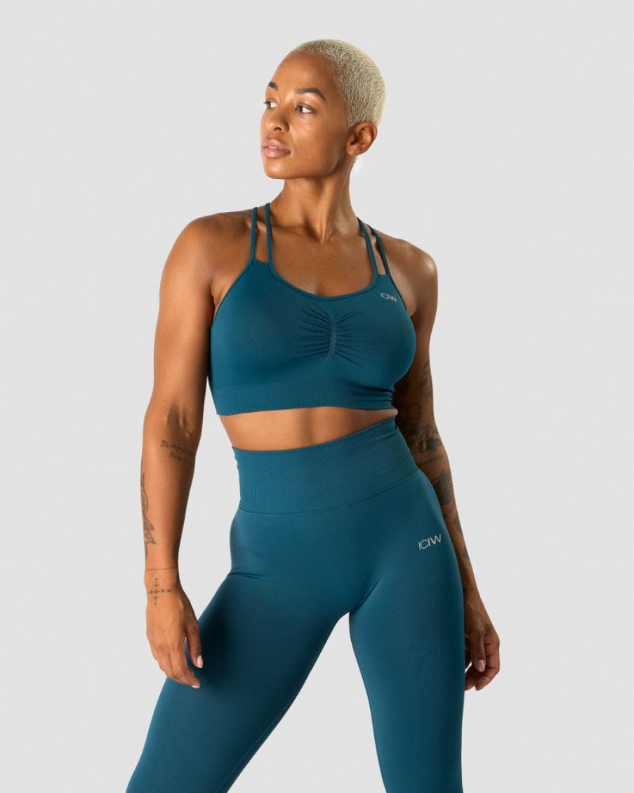 Damer ICIW Sports-Bh'Er | Define Seamless Scrunch Sports Bra Dk Teal