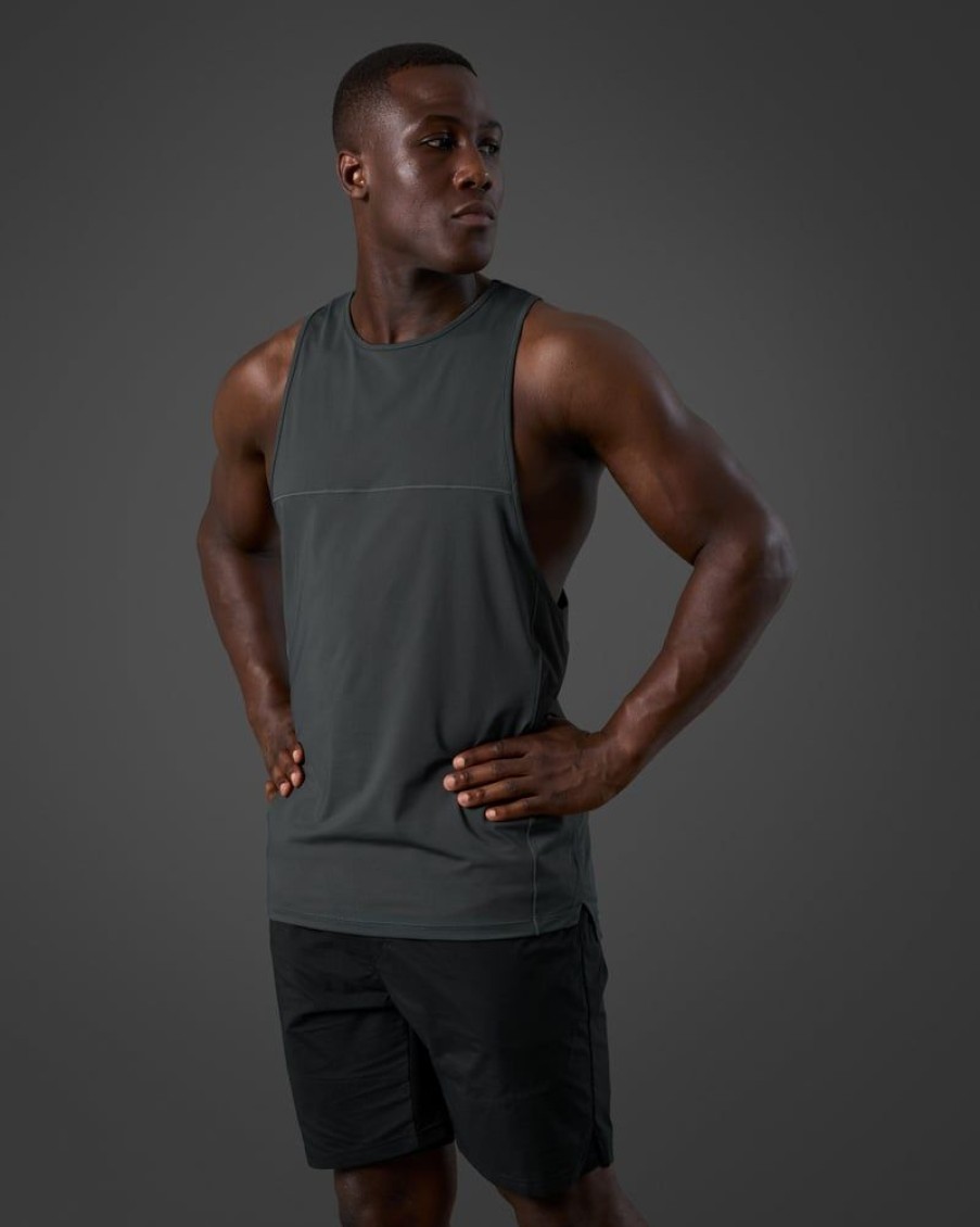 Herrer ICIW Tanktops | Reboot Stringer Top Men Night Green