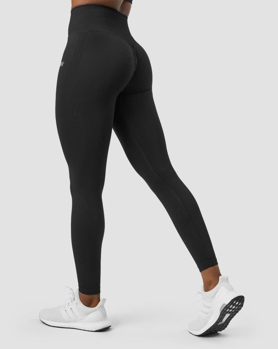 Damer ICIW Tights & Leggings | Define Seamless Scrunch Tights Black