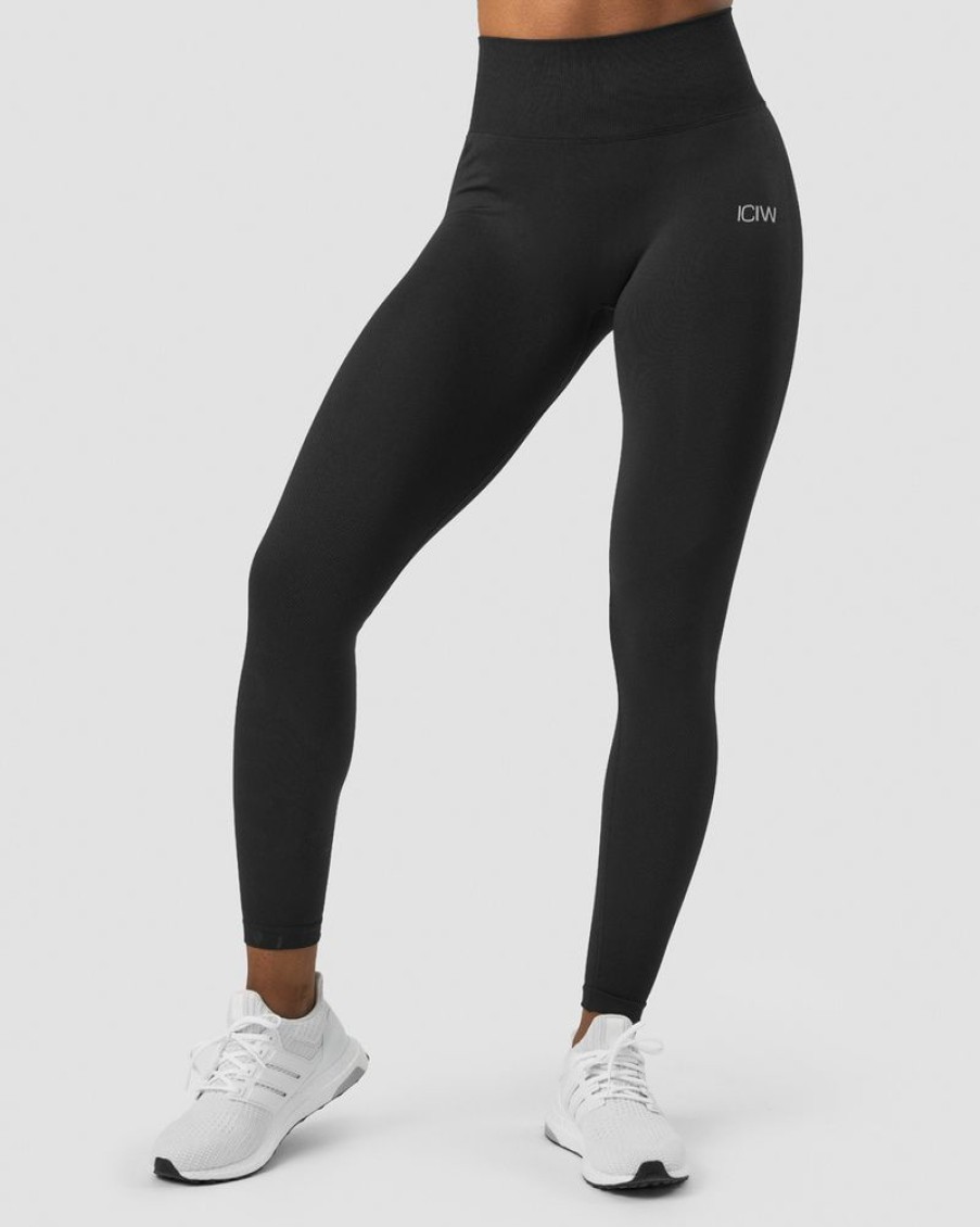 Damer ICIW Tights & Leggings | Define Seamless Scrunch Tights Black