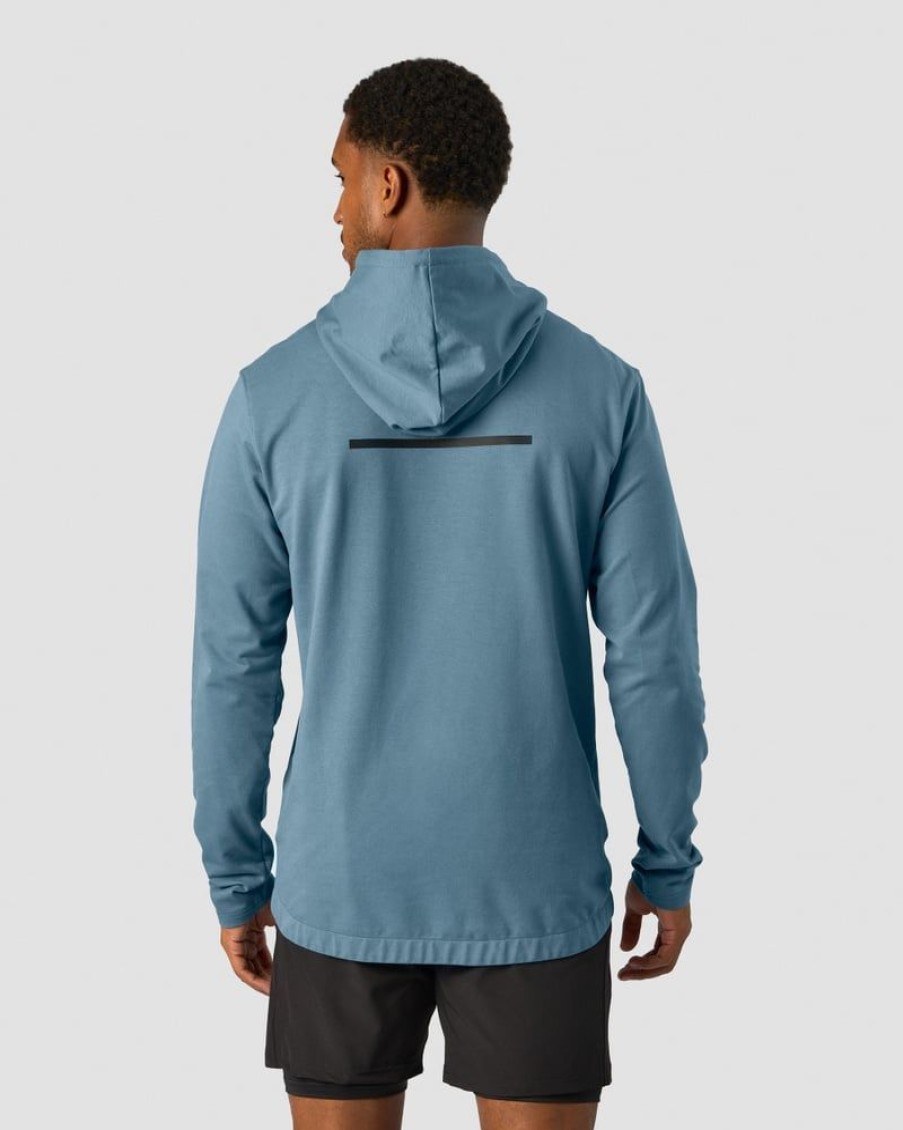 Herrer ICIW Langaermede Trojer | Stride Hoodie Men Steel Blue