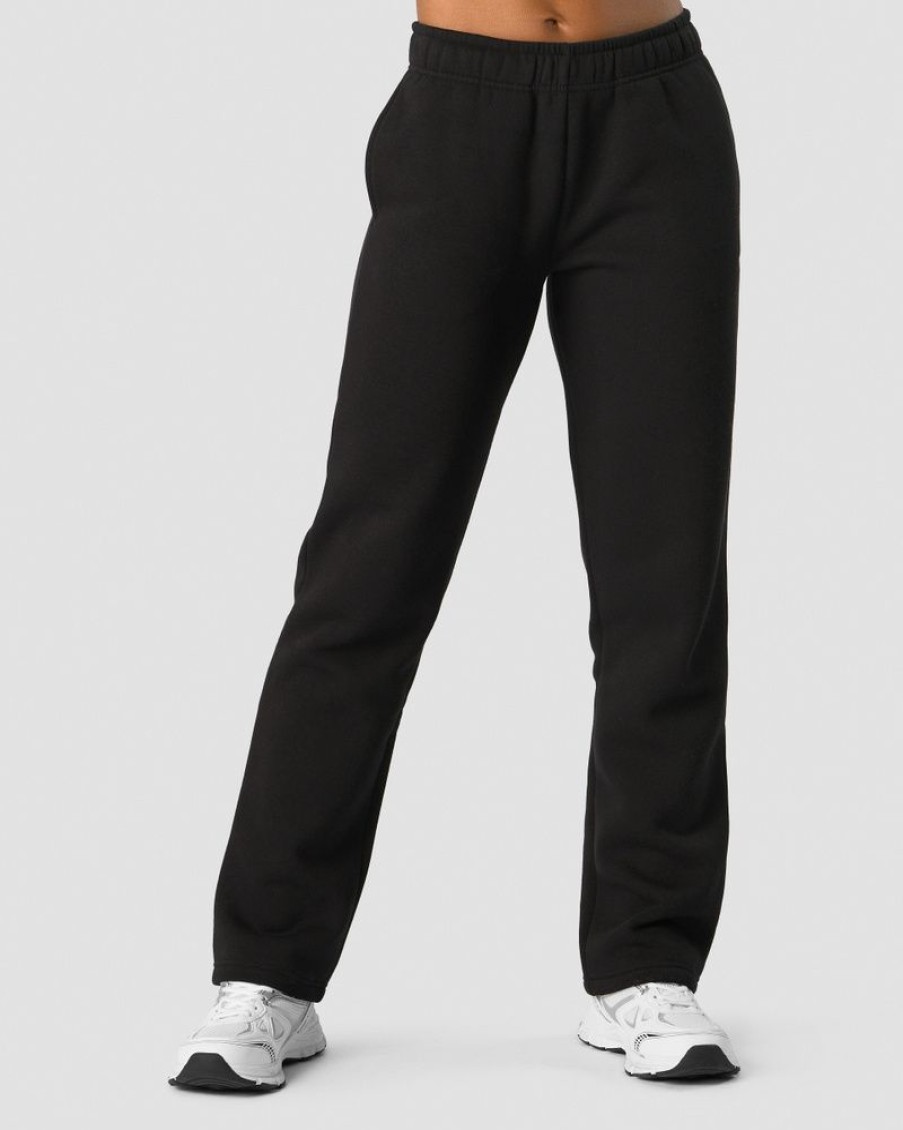 Damer ICIW Joggingbukser | Everyday Straight Leg Sweatpants Black