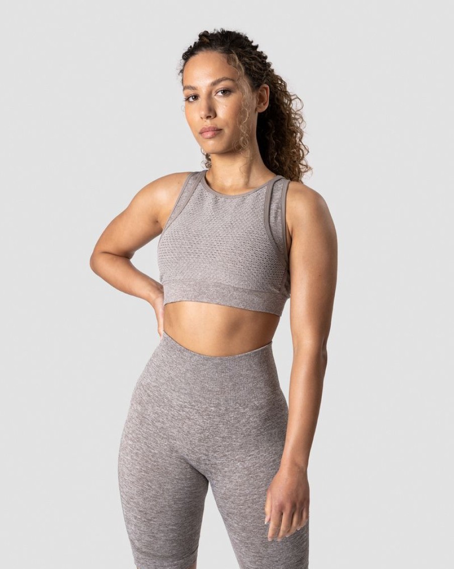 Damer ICIW Sports-Bh'Er | Queen Mesh Icon Sports Bra Khaki Melange