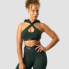 Damer ICIW Sports-Bh'Er | Ultimate Training Hoodie Sports Bra Deep Green