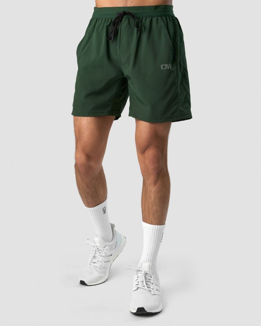 Herrer ICIW Shorts | Workout 2-In-1 Shorts Dk Green Men