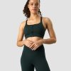 Damer ICIW Sports-Bh'Er | Ultimate Training Zipper Sports Bra Deep Green