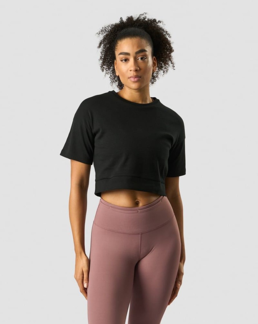 Damer ICIW T-Shirts | Stance Cropped T-Shirt Wmn Black