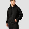 Herrer ICIW Langaermede Trojer | Everyday Relaxed Hoodie Center Logo Men Black