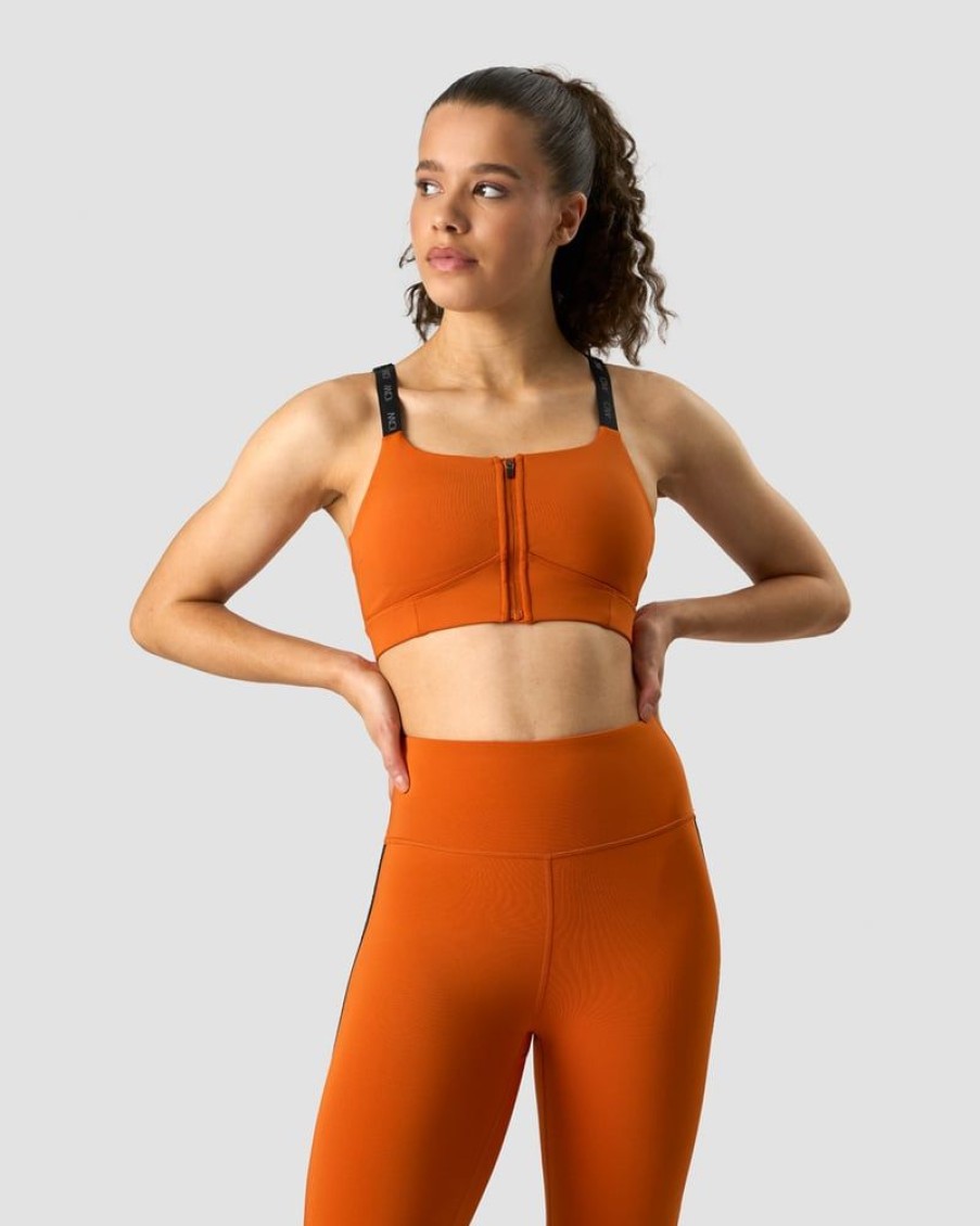 Damer ICIW Sports-Bh'Er | Ultimate Training Zipper Sports Bra Amber