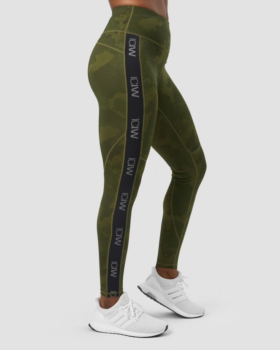 Damer ICIW Tights & Leggings | Ultimate Training Tights Wmn Green Camo