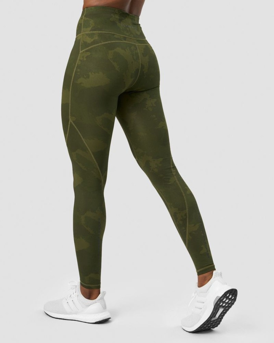 Damer ICIW Tights & Leggings | Ultimate Training Tights Wmn Green Camo