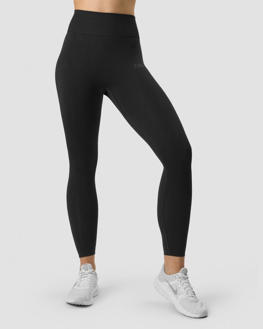 Damer ICIW Tights & Leggings | Define Seamless Tights Black/Black