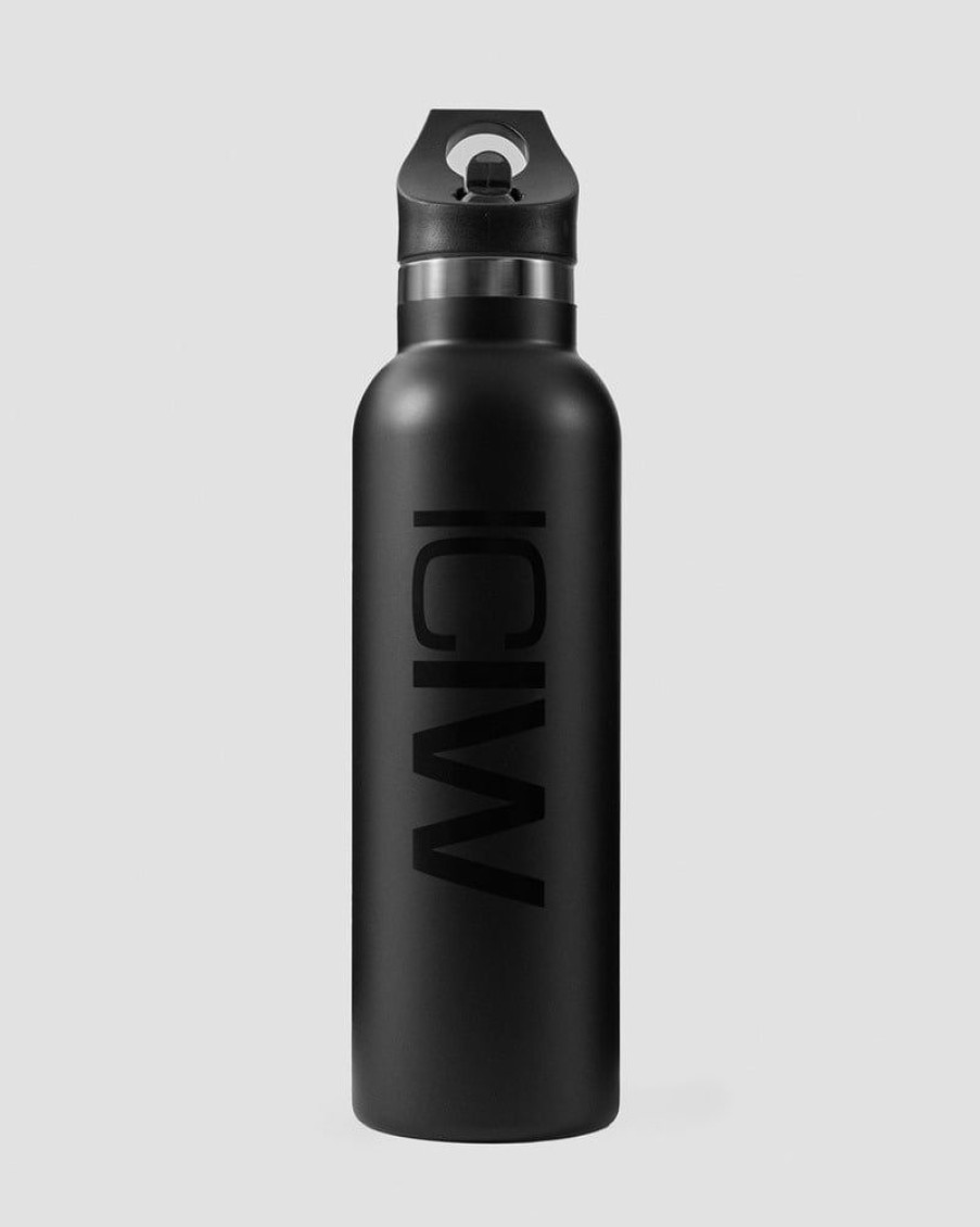 Damer ICIW Shakers, Vandflasker | Stainless Steel Water Bottle Black W. Black Logo 600Ml