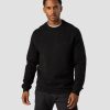 Herrer ICIW Langaermede Trojer | Everyday Crewneck Side Logo Men Black