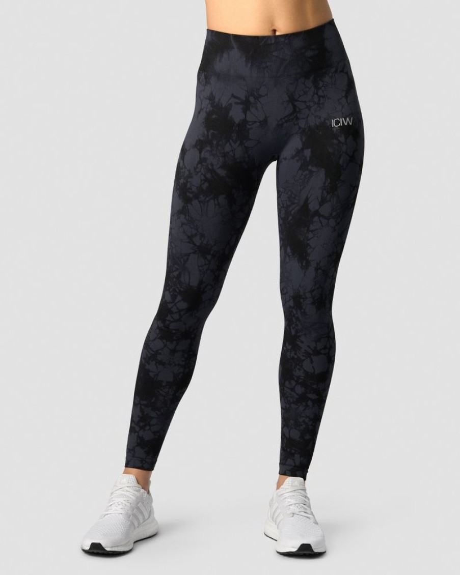 Damer ICIW Tights & Leggings | Define Seamless Tie Dye Tights Midnight